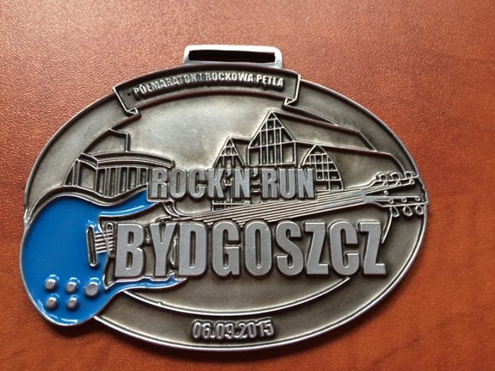 Medal półmaratonu Rock n Run Bydgoszcz